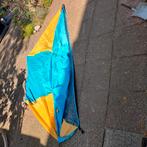 Strandtent. Blauw,oranje.  250 breed.120cm diep.,110 hoog, Watersport en Boten, Ophalen of Verzenden, Zo goed als nieuw, Minder dan 15 m²