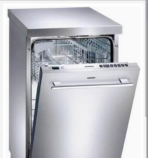 Siemens RVS Smalle  45 Cm Breed Vaatwasser gebruikt OK, Witgoed en Apparatuur, Vaatwasmachines, Gebruikt, Vrijstaand, 85 tot 90 cm