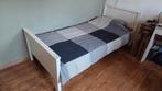 Wit eenpersoons bed met lattenbodem 90x200, Ophalen, 90 cm, Eenpersoons, Wit