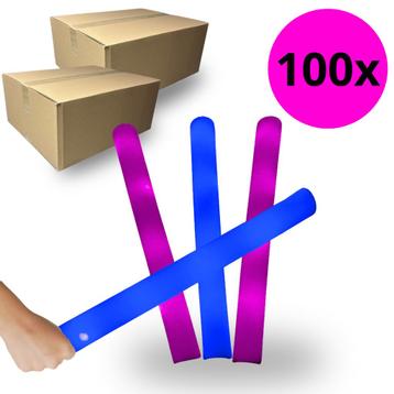 100x LED Foam Stick, Blauw & Paars, Lichtstaaf feest. beschikbaar voor biedingen