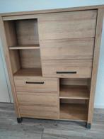 Houten kast met lades en planken, Huis en Inrichting, Kasten | Boekenkasten, 100 tot 150 cm, Ophalen of Verzenden, Zo goed als nieuw
