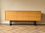 Eiken dressoir met visgraat deuren – Woodman Mora stijl, Ophalen, 150 tot 200 cm, Eikenhout, Zo goed als nieuw