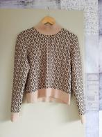 Mooie trui Vero Moda met kol beige/zwart maat S/36 slim fit, Vero Moda, Beige, Ophalen of Verzenden, Zo goed als nieuw