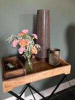 Tafellamp - hout/linnen - light en living - NIEUW, Ophalen of Verzenden, Zo goed als nieuw, 50 tot 75 cm