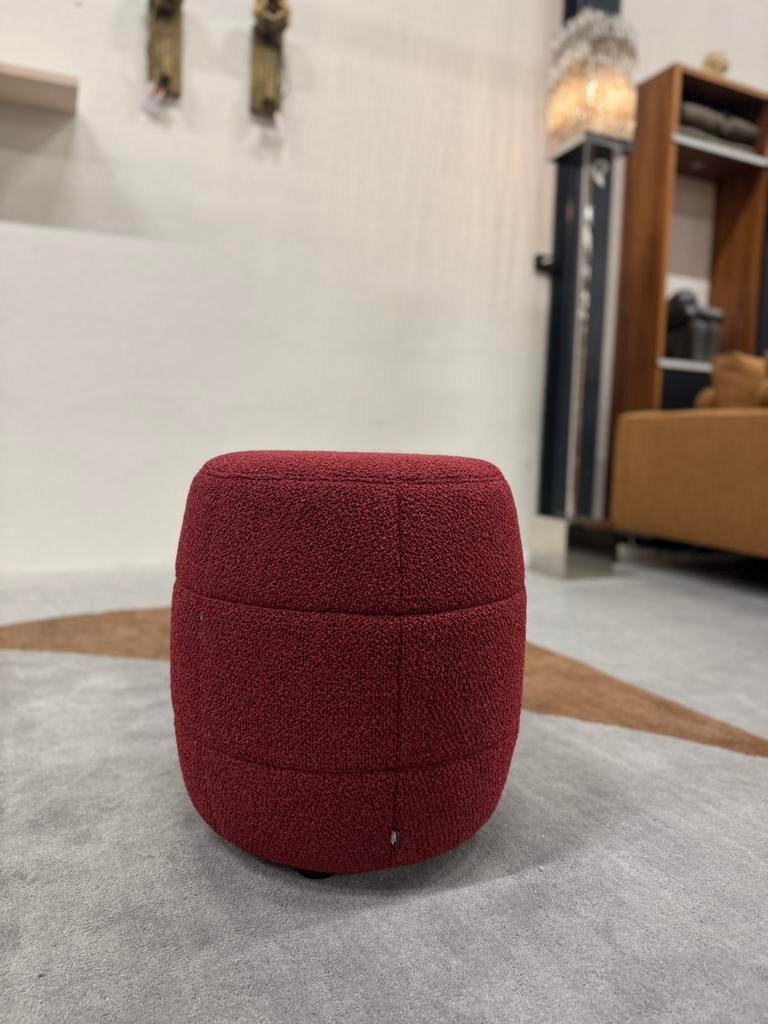 Nieuw Design on Stock Barrell Bosa stof design Poef Kruk, Huis en Inrichting, Minder dan 50 cm, Rond, Stof, Design on Stock
