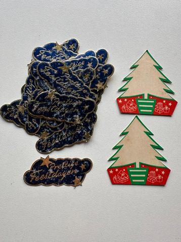 25 kerst plakkers en 2 etalage kaartjes beschikbaar voor biedingen