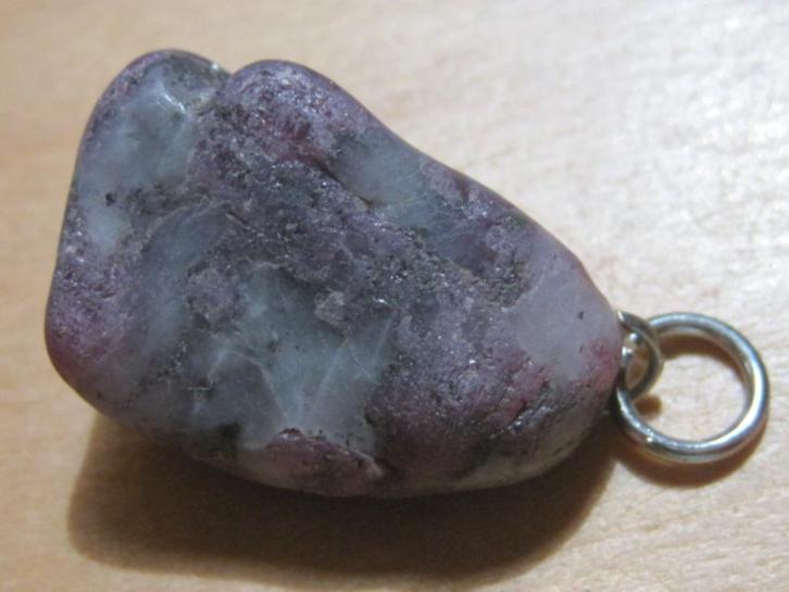 h. 5x edelsteenhanger ROBIJN IN KWARTS (4), Sieraden, Tassen en Uiterlijk, Kettinghangers, Nieuw, Steen of Mineraal, Roze, Overige voorstellingen