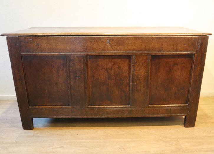 Antieke Engelse dekenkist, 18e eeuw, Antiek en Kunst, Antiek | Woonaccessoires, Ophalen of Verzenden