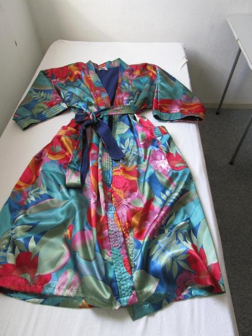 Fleurige ochtendjas / badjas / kimono, badstof voering 40/42, Kleding | Dames, Ondergoed en Lingerie, Badjas, Ophalen of Verzenden