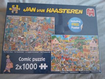 NIEUW: 2x 1000 stukjes combi legpuzzel Jan van Haasteren