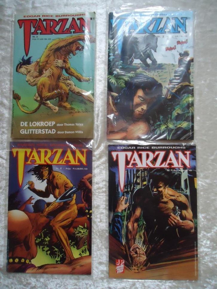 Tarzan strips 1,2,3 en 4 Edgar Rice Burroughs uit 1992, Boeken, Strips | Comics, Gelezen, Meerdere comics, Europa, Ophalen of Verzenden