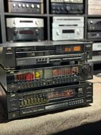 JVC Vintage Hifi Set + 3 originele afstandsbedieningen., JVC, JVC, MP3-aansluiting, Ophalen of Verzenden