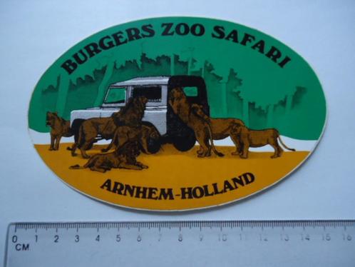 sticker oud Burgers ZOO Safari landrover oldtimer dierentuin, Verzamelen, Stickers, Zo goed als nieuw, Bedrijf of Vereniging, Verzenden