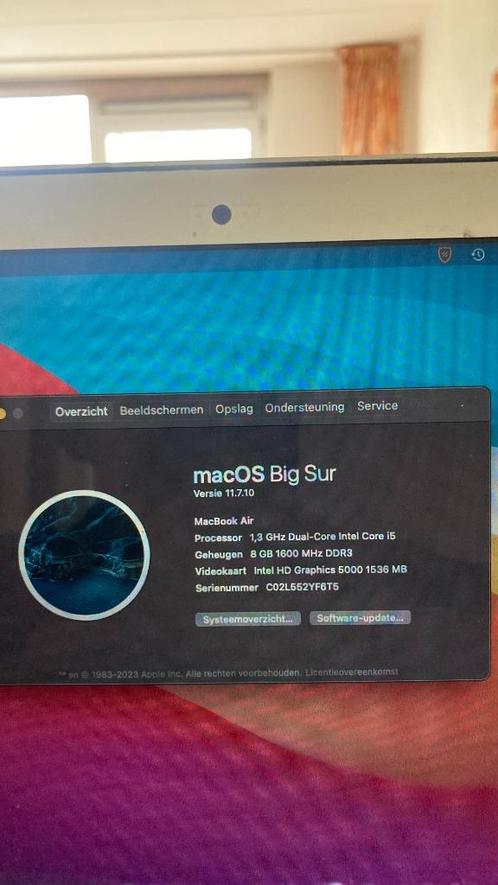 Apple Macbook air, Computers en Software, Apple Macbooks, Gebruikt, MacBook Air, 13 inch, Minder dan 2 Ghz, 128 GB of minder, 8 GB