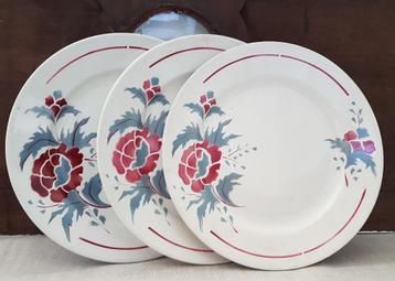 3 oud borden spuitdecor Nimy beschikbaar voor biedingen