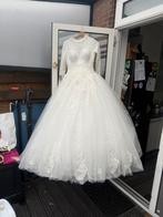 Trouwjurk met sleep, Ophalen of Verzenden, Zo goed als nieuw, Wit, Trouwjurk