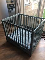 Gratis box | petrol/grijsblauw | 97x79x80, Kinderen en Baby's, Boxen, Ophalen, Gebruikt, Rechthoekig, In hoogte verstelbaar