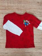 Super Mario jongens longsleeve rood / wit, Super Mario, Gebruikt, Ophalen of Verzenden, Shirt of Longsleeve