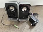Logitech LS11 S-00035 Computer Stereo Speakers Black and Sil, Computers en Software, Pc speakers, Ophalen of Verzenden, Gebruikt