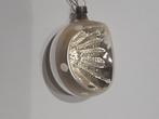 oude ronde deukbal kerstbal zilver doorsnee 4,5 cm, Ophalen, Gebruikt