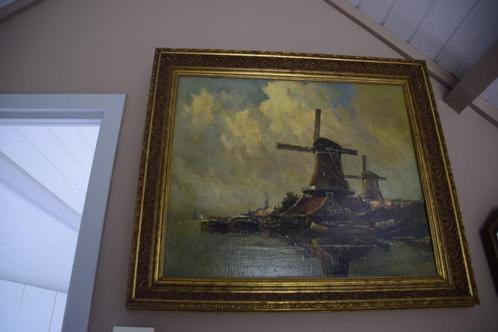 antiek olieverfschilderij, Antiek en Kunst, Kunst | Schilderijen | Klassiek, Ophalen of Verzenden