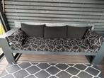 Steigerhoutenbank en hockers, Tuin en Terras, Tuinbanken, Ophalen, Gebruikt, Hout