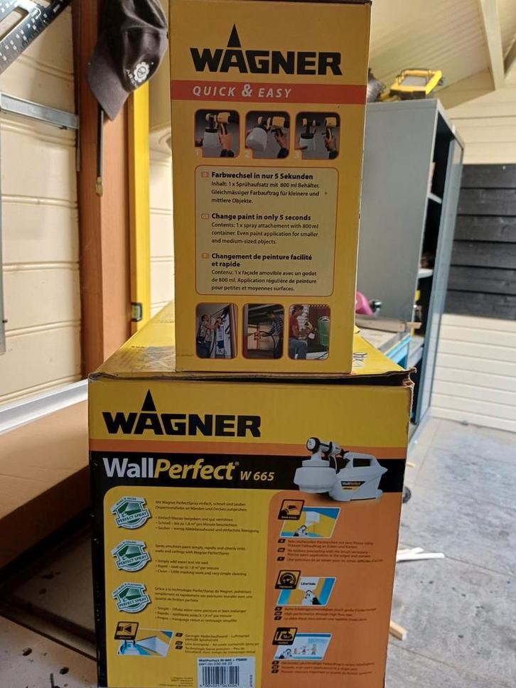 Wagner Verfspuit WallPerfect W665 + Quick&Easy, Doe-het-zelf en Verbouw, Schildersmaterialen, Nieuw, Verfspuit of Verfpomp, Ophalen of Verzenden
