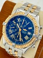 Breitling Crosswind 43mm D13055 Staal Goud Full-Set Blauw, Staal, Breitling, Ophalen of Verzenden, Zo goed als nieuw