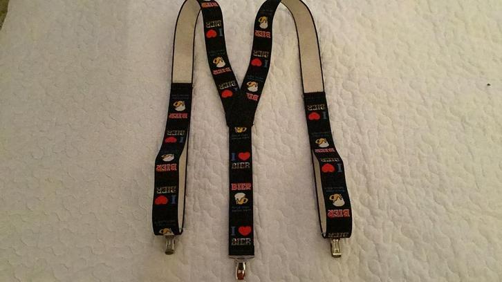 Bretelset Bier, Verzamelen, Biermerken, Zo goed als nieuw, Kleding, Overige merken, Ophalen of Verzenden
