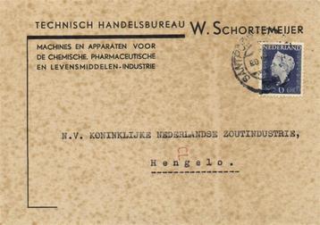 W. Schortemeijer, Santpoort - 09.1949 - briefkaart beschikbaar voor biedingen