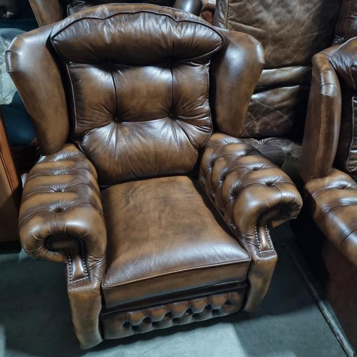 2x Chesterfield Springvale Suzanne Fauteuils + BEZORGING, Huis en Inrichting, Fauteuils, Gebruikt, Leer, 75 tot 100 cm, Ophalen of Verzenden