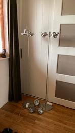 Set lampen, 2 staand, 1 plafond, Huis en Inrichting, Lampen | Vloerlampen, Ophalen, Gebruikt, 100 tot 150 cm, Metaal