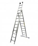 Little Jumbo uitschuifladder 3x10 met stabilisatieballk, Doe-het-zelf en Verbouw, Ladders en Trappen, Ophalen, Zo goed als nieuw