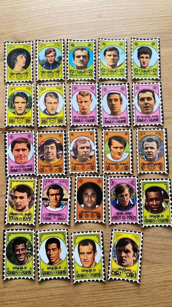 Panini vanderhout wereldsterren 1971 mint oa pele Cruijff, Ophalen of Verzenden, Zo goed als nieuw, Buitenlandse clubs, Poster, Plaatje of Sticker
