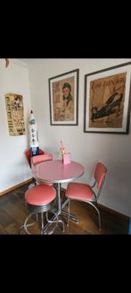 Retro VITRO PRODUCTS  Eetkamerset met Tafel en  Stoelen, Ophalen, Gebruikt, 50 tot 100 cm, Retro
