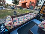 5 delige loungebank met kussens, Tuin en Terras, Ophalen, 4 zitplaatsen, Kunststof, Gebruikt