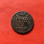 Oude munt VOC duit Zeeland 1754, Postzegels en Munten, Munten | Nederland, Overige waardes, Ophalen of Verzenden, Vóór koninkrijk