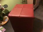 Rode hocker, Huis en Inrichting, Ophalen, Minder dan 50 cm, Vierkant, Zo goed als nieuw