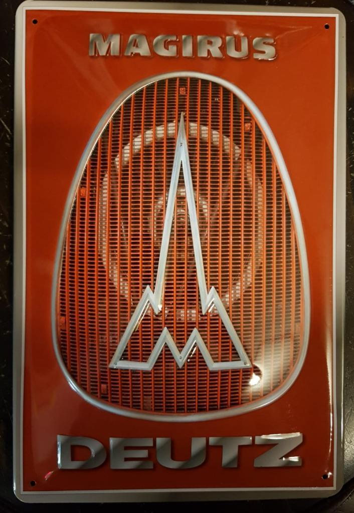 Deutz Magirus logo relief reclamebord van metaal wandbord, Verzamelen, Merken en Reclamevoorwerpen, Nieuw, Reclamebord, Verzenden