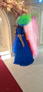 Indiase lehenga koningsblauw, Blauw, Bruidsmeisjeskleding, Ophalen of Verzenden, Onbekend