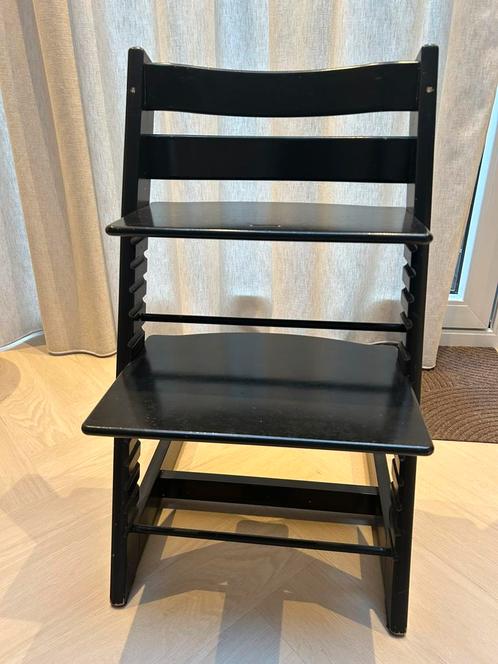 Stokke Tripp trapp stoel zwart kinderstoel meegroei, Kinderen en Baby's, Kinderstoelen, Gebruikt, Meegroeistoel, Ophalen