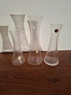 Drie glazen vazen royal leerdam in de originele verpakking., Antiek en Kunst, Ophalen of Verzenden