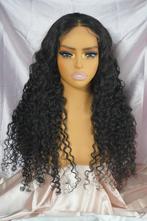 Virgin Hair Wig Krullend 24 inch 5x5 Closure 250% Dichtheid, Ophalen of Verzenden, Nieuw, Pruik of Haarverlenging