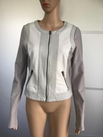 D609 Expresso maat 36=S leer-look  jasje jack blazer wit beschikbaar voor biedingen