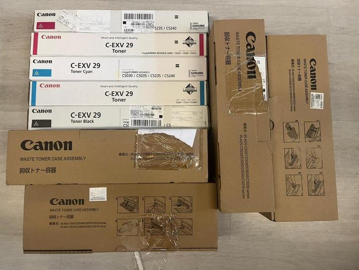 Canon toners en waste toner cases – nieuw in doos, Computers en Software, Printerbenodigdheden, Nieuw, Toner, Ophalen of Verzenden