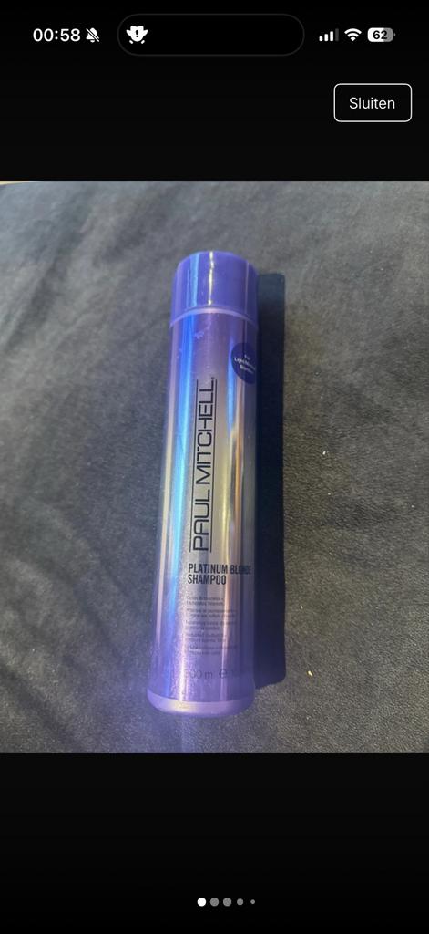 Zilvershampoo Paul Mitchell - 1x gebruikt, Verzenden, Zo goed als nieuw, Paars, Toebehoren