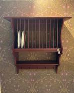 Brocante bordenrek - wandrek - rood/bruin, Huis en Inrichting, Ophalen, Zo goed als nieuw