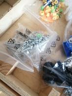 OUD METALEN SPEELGOED BOUWPAKKET IN HOUTEN KIST COMPLEET, Antiek en Kunst, Ophalen of Verzenden