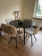 4 witte-creme eetkamerstoelen, Huis en Inrichting, Stoelen, Ophalen, Zo goed als nieuw, Wit, Vier