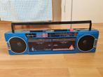 Vintage Blauwe International Cassette Radio Ghettoblaster, Ophalen of Verzenden, Gebruikt, Radio